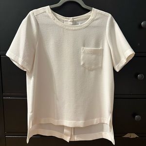 Madewell white oversized front pocket t shirt blouse size M
